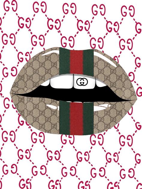 gucci lips print